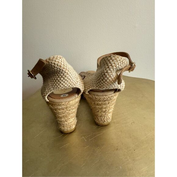 Kanna‎ Espadrilles Spain Open Toe Ankle Strap Tan Beige Size 9 - Picture 7 of 9